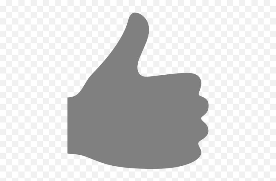 Gray Thumbs Up Icon - Thumb Up Icon Gif Emoji,Thumbs Up Emoji Black And White