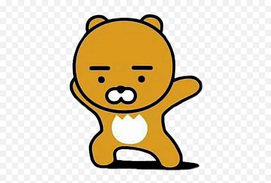Kakoa Kakoafriends Ryan Korean Cute Kawaii Cartoon Remi - Kakao Friend Ryan Gif Emoji,Korean Emoji