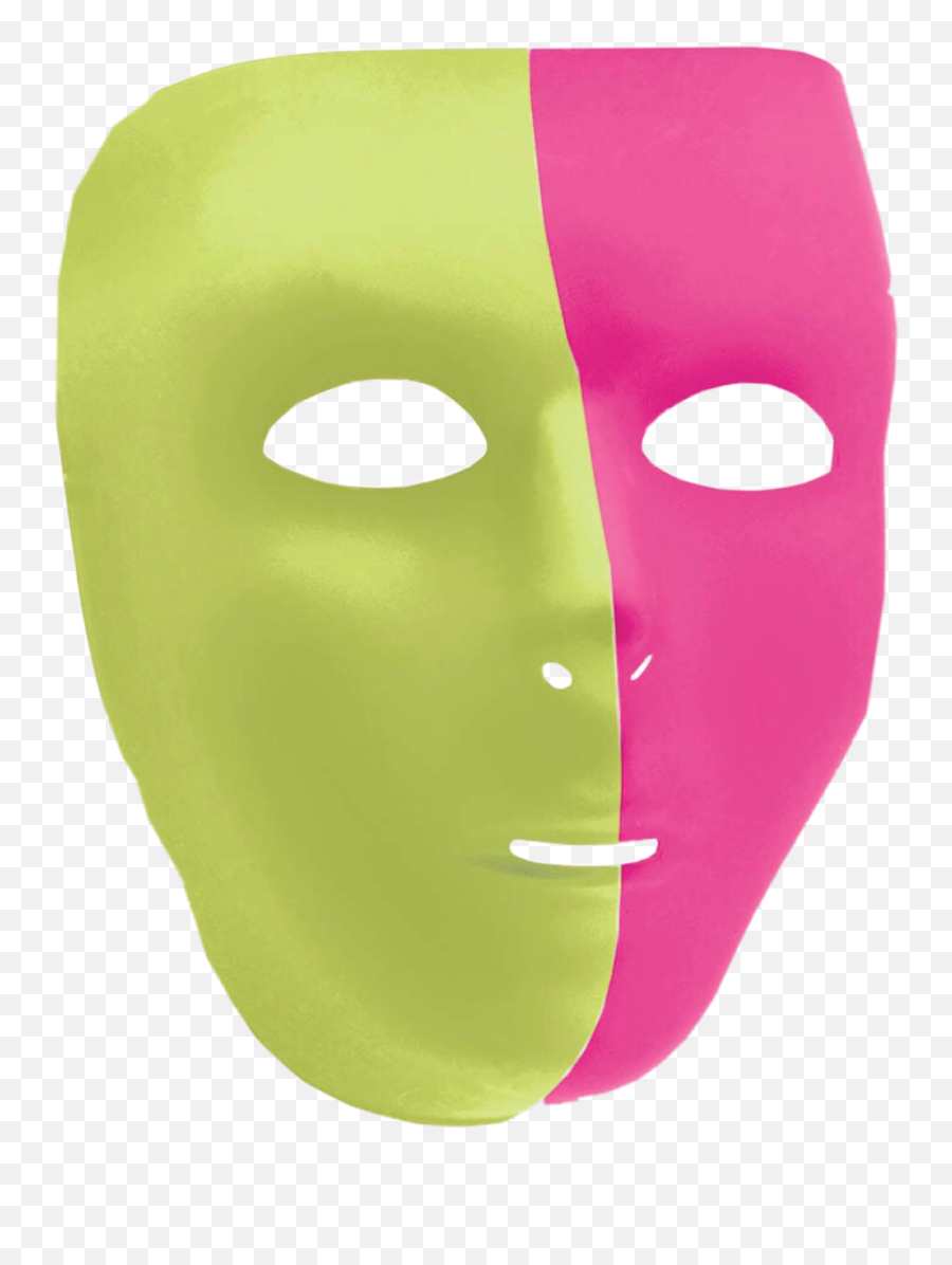 Trending Masks Stickers - Neon Green And Pink Mask Emoji,Emoji Character Sheet Mask