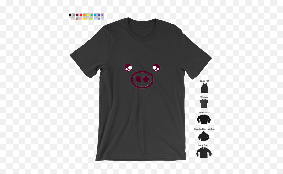 Pig Face Shirt Emoji,Lady And Pig Emoji