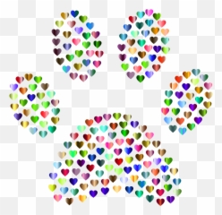 Download Free Png Paw Print Hearts Chromatic - Vector Graphics Emoji