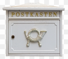Letter Boxes Post Horn Mailbox White - Drawer Emoji