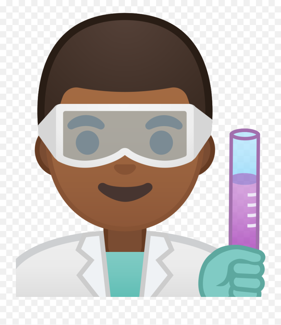 Man Scientist Medium Dark Skin Tone Icon - Science Emoji,Scientist Emoji