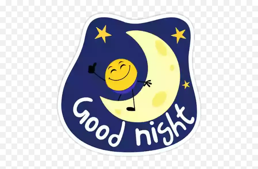 Good Night Whatsapp Stickers - Smiley Emoji,Good Night Emoticon