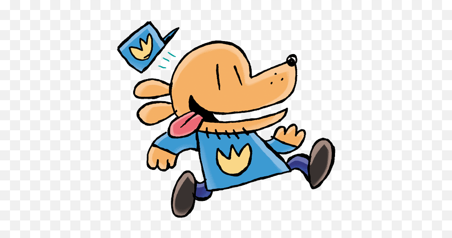 Dog Man Character Clipart - Dog Man Emoji,Man And A Book Emoji