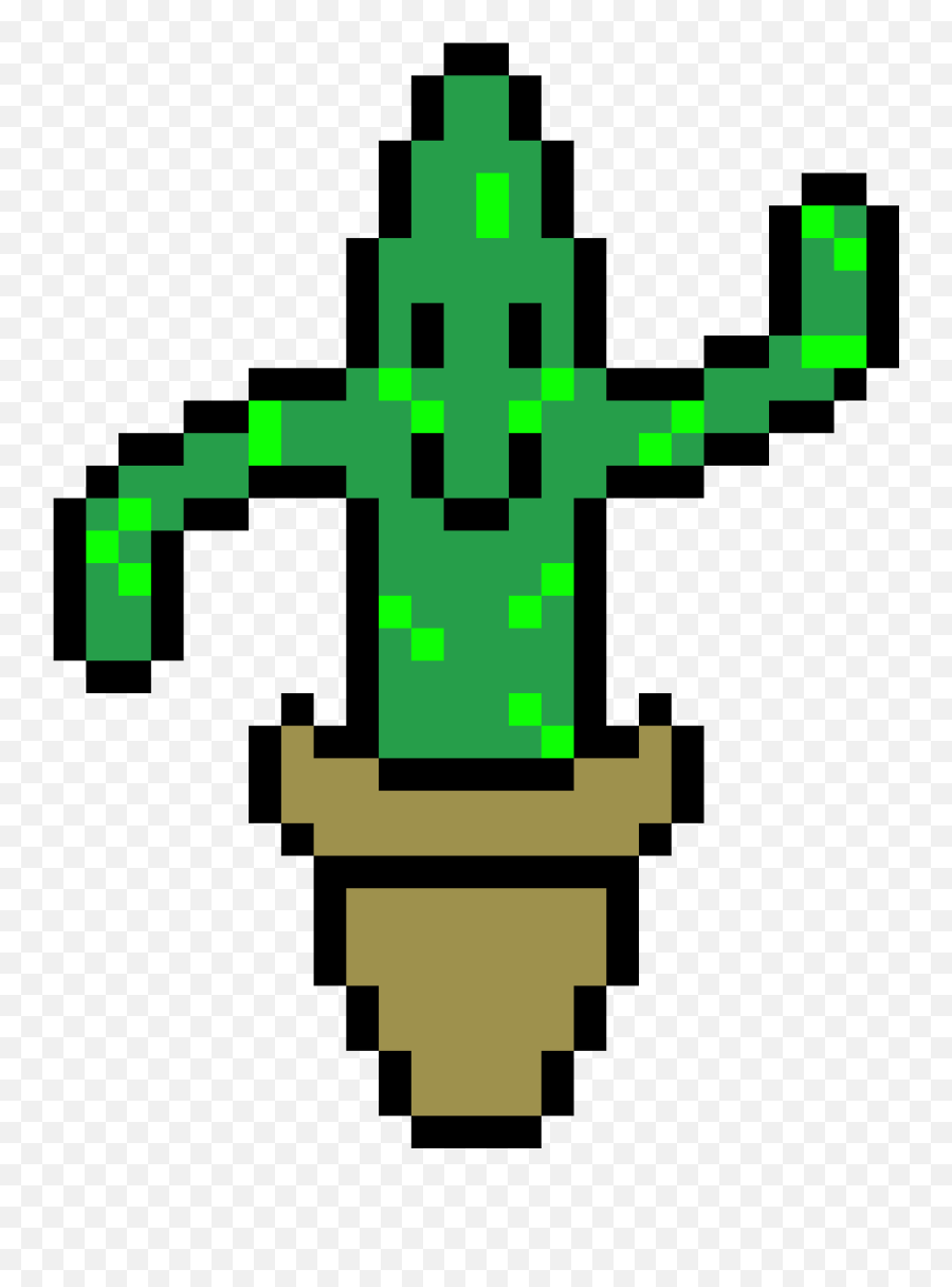 Cactus - Pixel Art Minecraft Dragao Clipart Full Size Cactus Pixel Art Minecraft Emoji,Shuriken Emoji