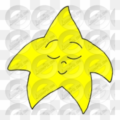 Sleepy Star Picture for Classroom Therapy Use - Great Emblem Emoji