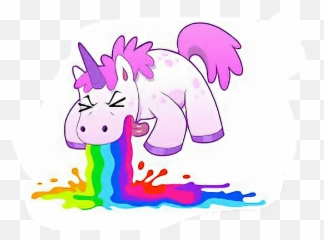 Rainbow Barf - Unicorn Vomit Emoji