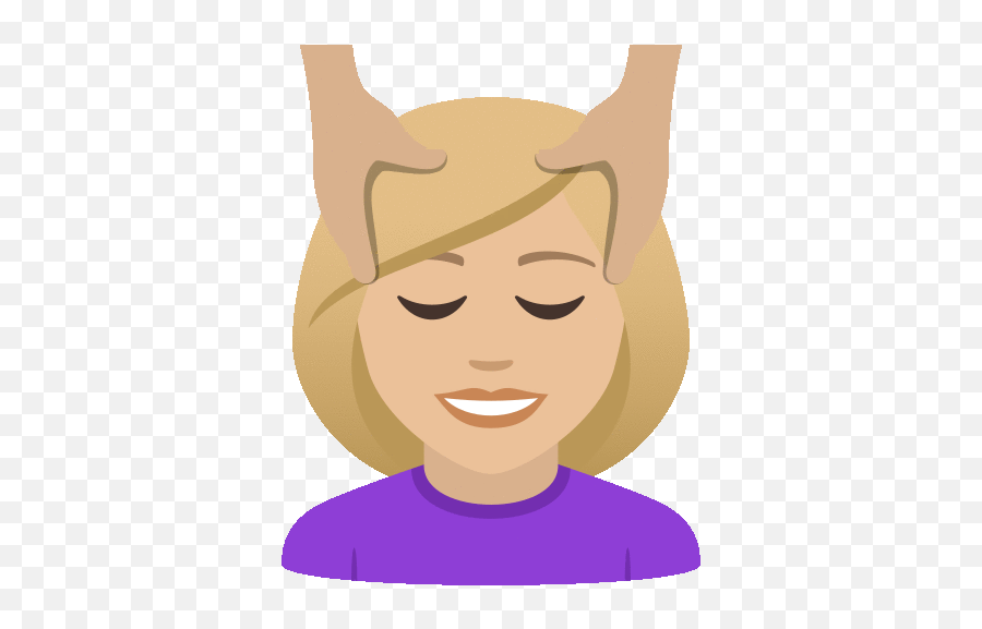 Head Massage Joypixels Gif - Happy Emoji,Massage Emoji
