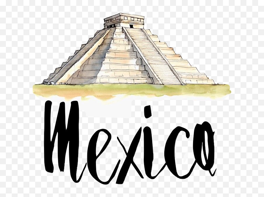 Mexico Mexican Mexicanfood Sticker By Asia - Step Pyramid Amazing Sketch Emoji,Mexico Emoji