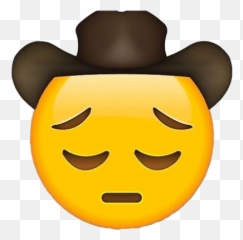 sad emojis memes cowboy Sticker by Kawaii Doppio - Sad Cowboy Emoji