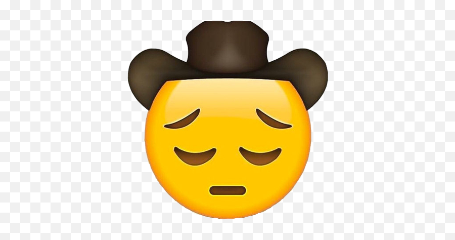 Sad Emojis Memes Cowboy Sticker By Kawaii Doppio - Sad Cowboy Emoji,Emoji Face Pillow