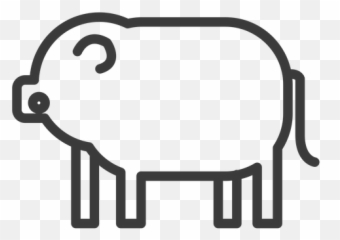 Pig Ear Fat Tail Snout Divinity Stroke - Transparent Png Horizontal Emoji,Leaf Pig Emoji