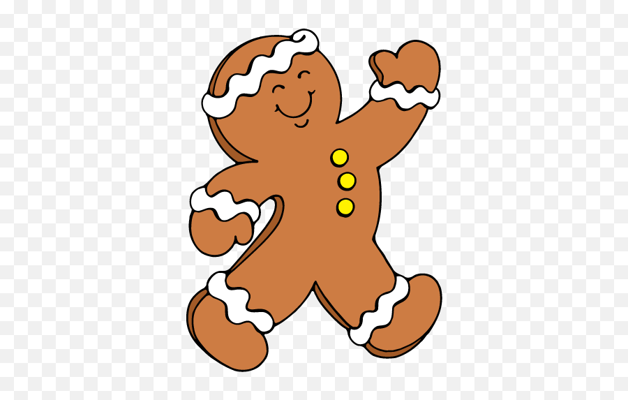 Free Gingerbread Man Clip Art 2 - Gingerbread Man Clip Art Emoji,Gingerbread Emoji