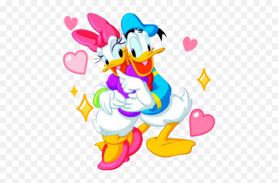 Cute Duck Stickers For Whatsapp 1 - Donald And Daisy Duck Emoji,Duck Emoji Android