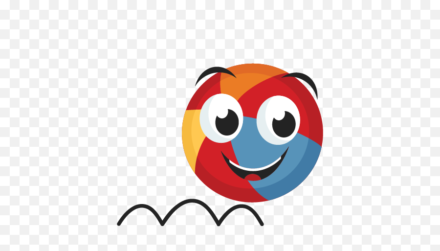 Happy Beach Ball Svg Scrapbook Cut File Cute Clipart Files - Happy Beach Ball Clipart Emoji,Beach Emoticon