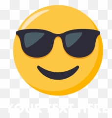 Emoji Sunglasses Face Personalized Dark - Emoticon Glasses Png