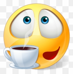 Imoji Café Coffee - Smiley Emoji,Coffee Emoticon