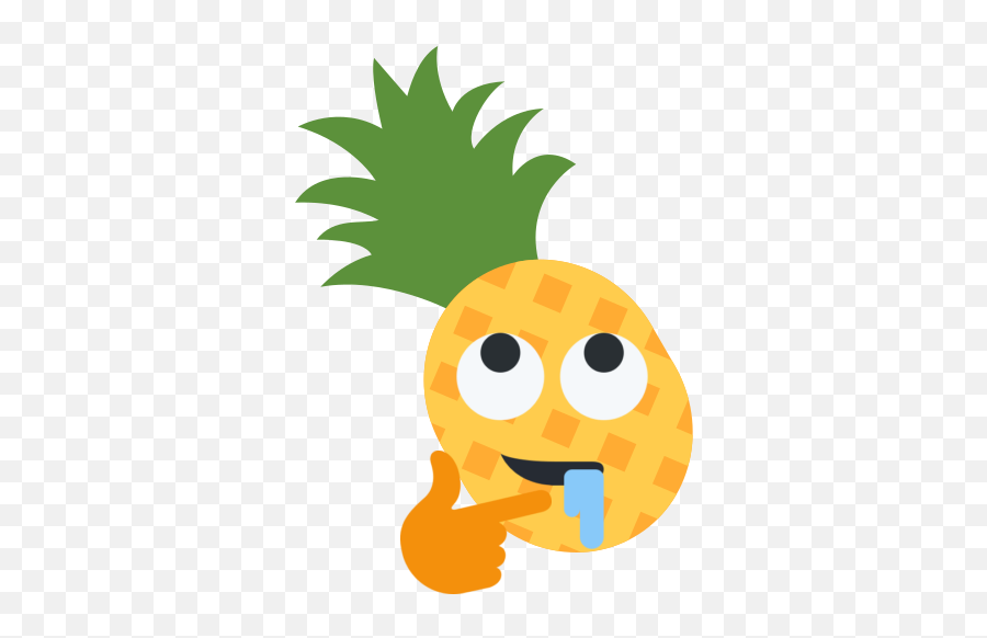 Silhouette Pineapple Clipart Black And White Emoji,Drooling Emoji