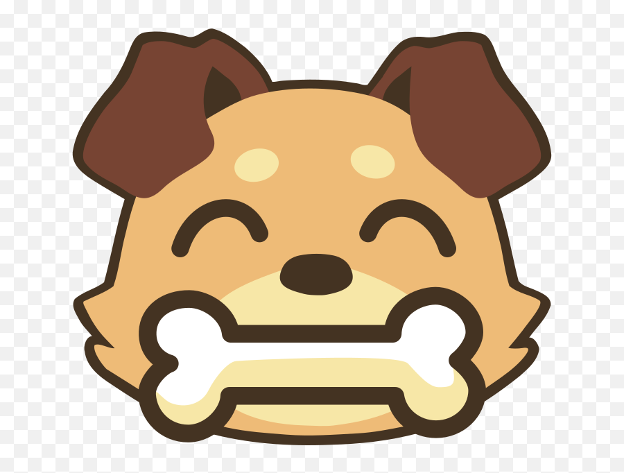 Dog Clipart Face Emoji,Guess The Emoji Dog And Bone