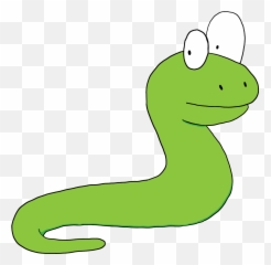 Computer Worm Clipart - Snake Cartoon Gif Png Emoji,World And Worm Emoji