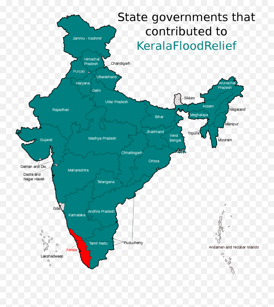 Kerala Flood Relief States - Punjab In India Map Emoji,Emoji Relief
