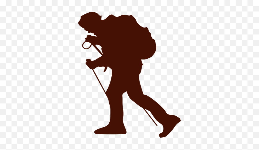 Hiking Silhouette Clip Art - Hiking Silhouette Png Emoji,Hiking Emoji