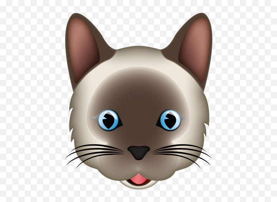 Ragdoll Cat Face - Cartoon Ragdoll Cat Face Emoji,How To Make A Cat Emoji