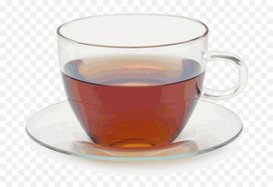 Glass Cup With Saucer - Transparent Background Tea Png Emoji,Emoji Tumbler Cup