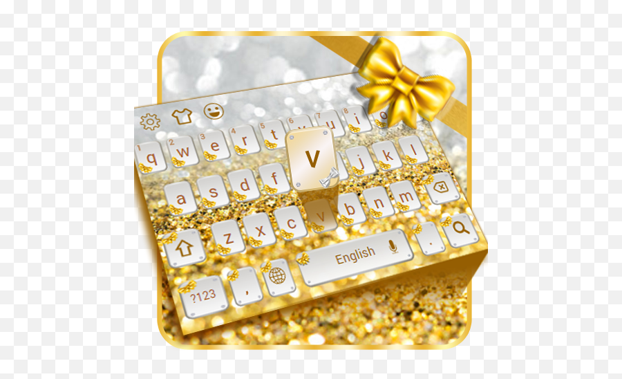Download Gold Diamond Keyboard - Gold Diamond Keyboard Emoji,Gold Emoji Keyboard