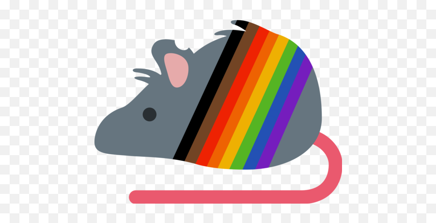 Made By Seccorottario On Twitter Rat Pride Lgbt Lgbt - Mouse Animal Icon Png Emoji,Gay Flag Emoji