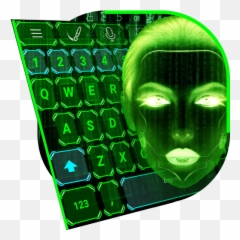 Hacker Green Keys Keyboard - Graphic Design Emoji