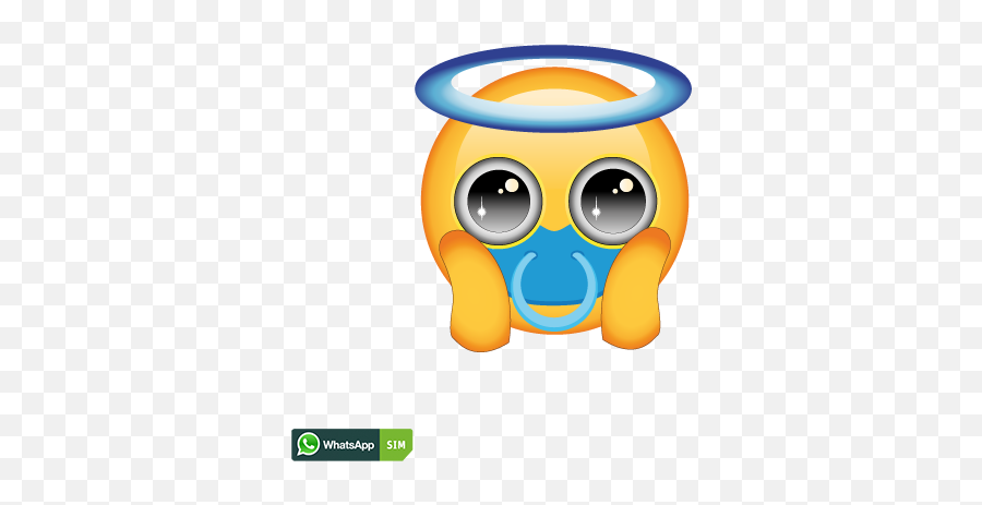 Heiliges Emoji Mit Heiligenschein Und Schnuller - Emoticon Emoji Ostern,Makeup Emojis