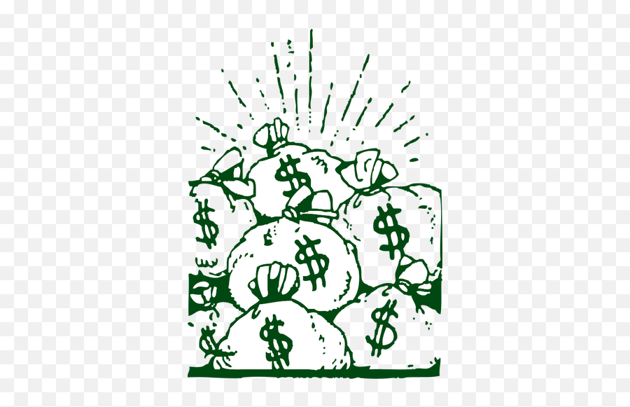 Money Bags Vector Illustration - Draw Piles Of Money Emoji,Money Bags Emoji