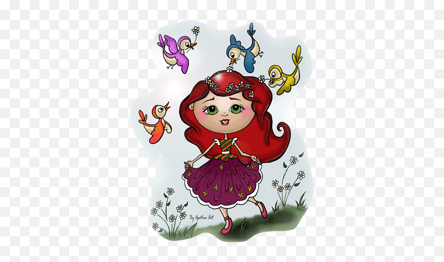Little Girl In A Field Sticker - Fictional Character Emoji,Walking Girl Emoji