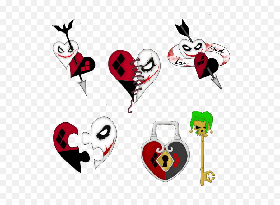 Pin - Small Joker And Harley Quinn Tattoos Emoji,Harley Quinn Emoji