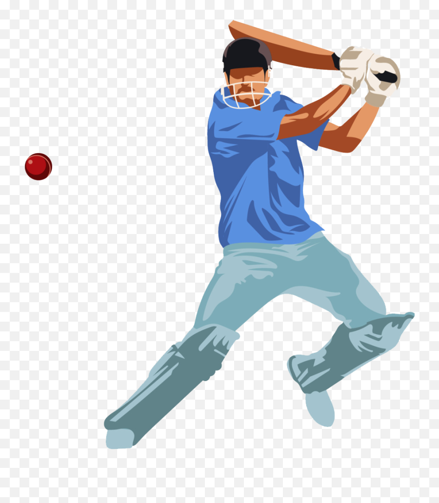 Cricket Png - Indian Cricket Player Vector Png Emoji,Sports Teams Emojis