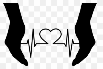 Ekg Siluett - Heart In Hands Silhouette Emoji,Jeep Emoji