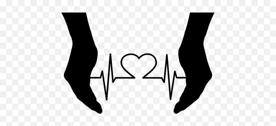 Ekg Siluett - Heart In Hands Silhouette Emoji,Jeep Emoji