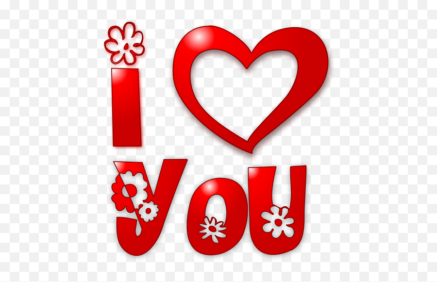 Image Of Red Floral I Love You Sign - Love Clipart Emoji,Asl I Love You Emoji