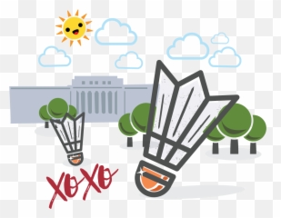Emoji My City - Badminton Blue Shuttlecock Logo,Sly Emoji