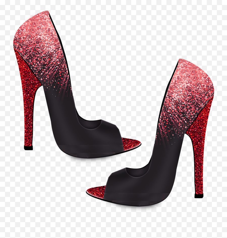 Shoes Highheels Heels Blackred Sexy - Calçado Png Emoji,Emoji High ...