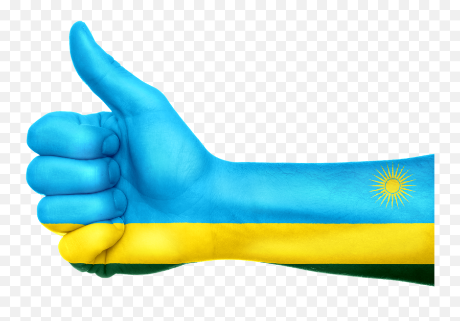 Rwanda Flag Hand National Fingers - Rwanda Flag Hand Emoji,Rwanda Flag Emoji