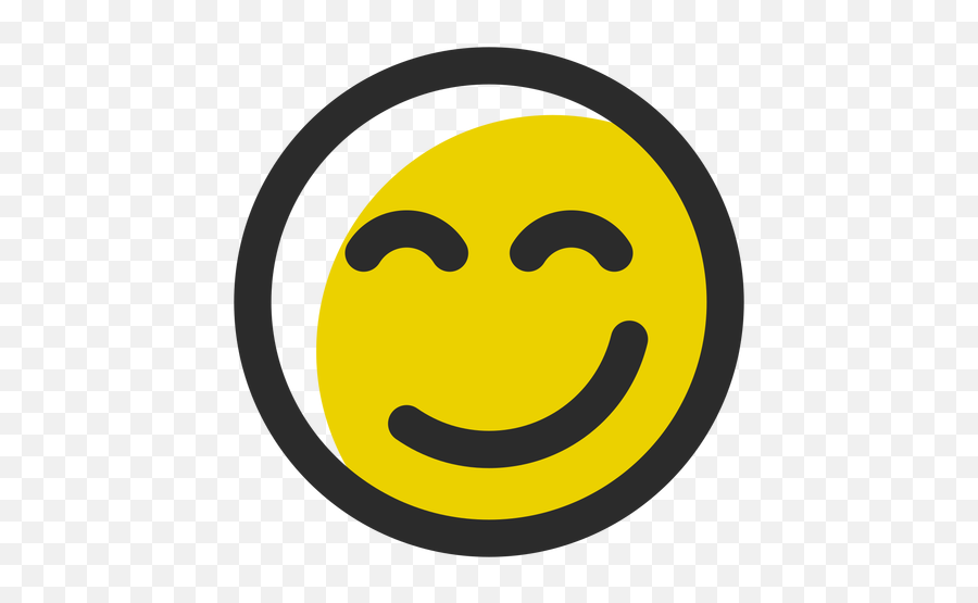 Delighted Colored Stroke Emoticon - Modaal Just Killin Emoji,Emoji Signs