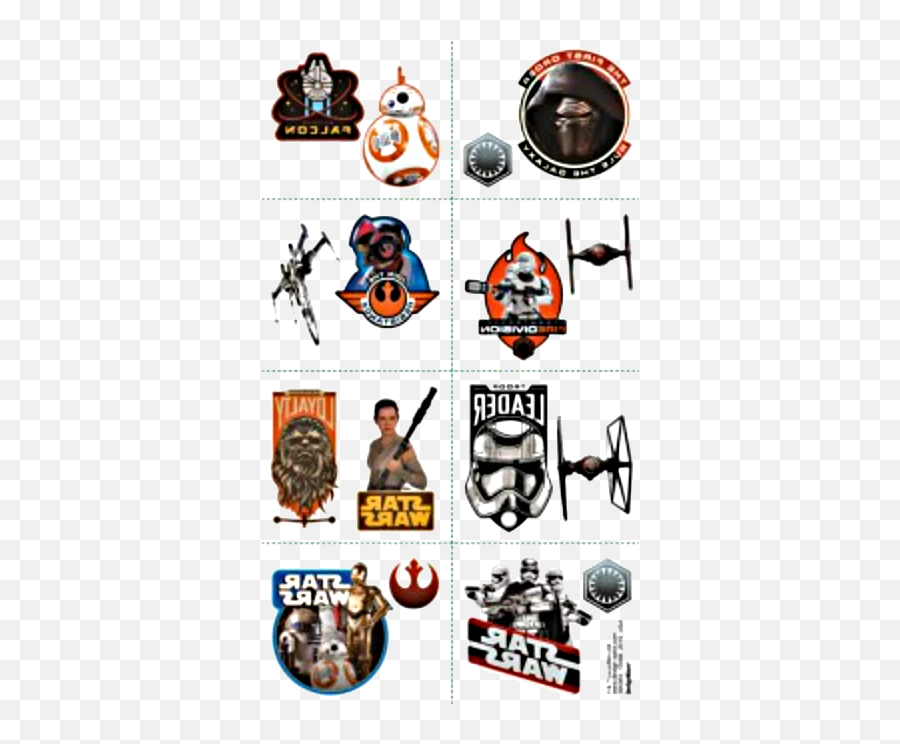 Star Wars Party Tattoos - Star Wars Transparent Tattoos Emoji,Disney Emoji Star Wars