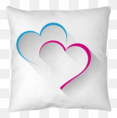 Vector Logo Two Hearts Throw Pillow - Good Morning Hd Love Emoji