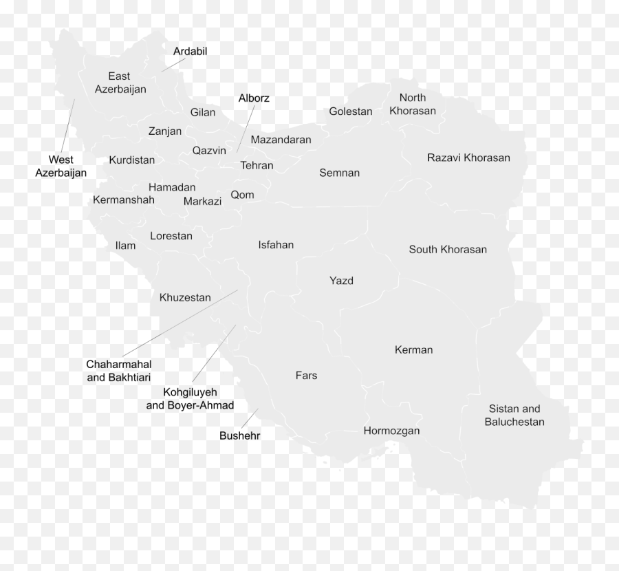 Iran Provinces - Iran Map With Provinces Emoji,All Emojis Names