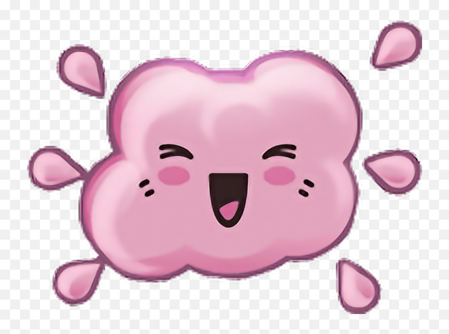 Pink Cloud Cute Emojis Emojisticker Fun Love Smile Smil - Cute Pink Cloud Clipart,Pink Emojis