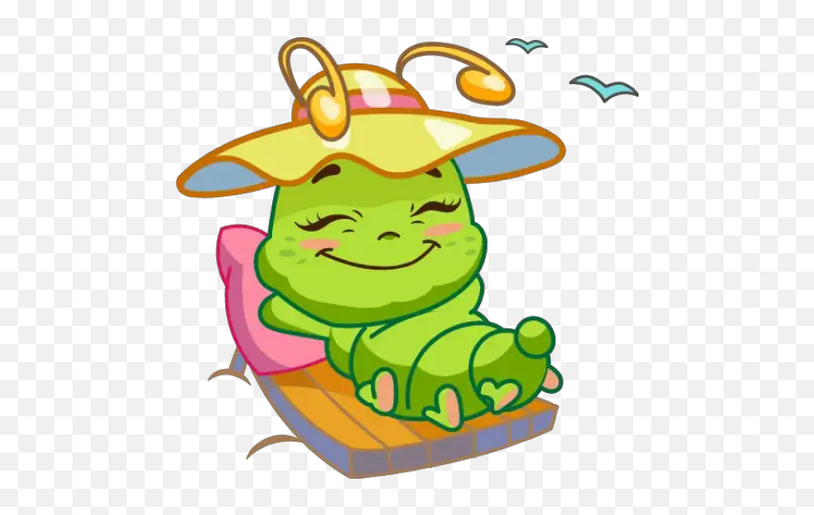 Julia The Caterpillar Stickers For Whatsapp - Cartoon Emoji,Caterpillar Emoji