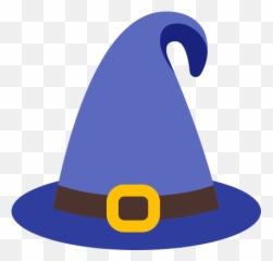 Witch Icon - Blue Hat Clipart Emoji